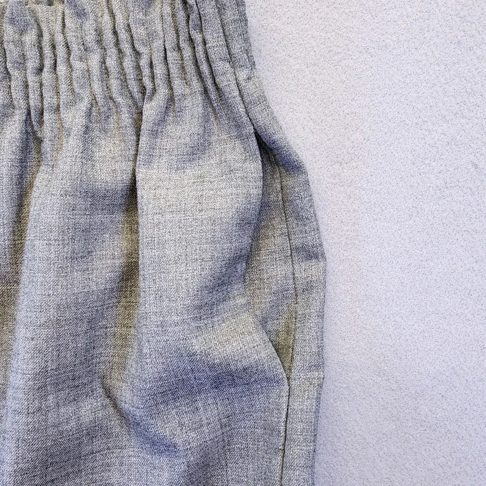 J Crew Gray Pleated Midi Skirt Accordion High Waist Elastic Career Casual Size 0